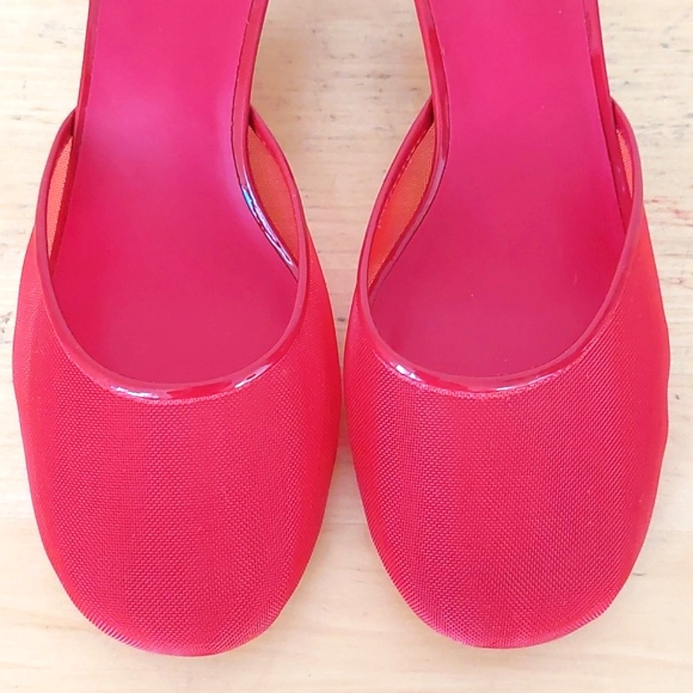 Reformation Red Mesh Sandals - Picture 9 of 15